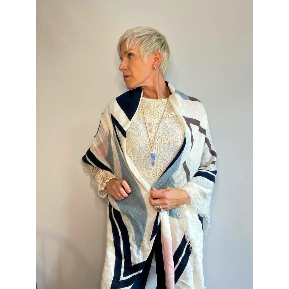 Blanket Scarf Diamond Pattern
